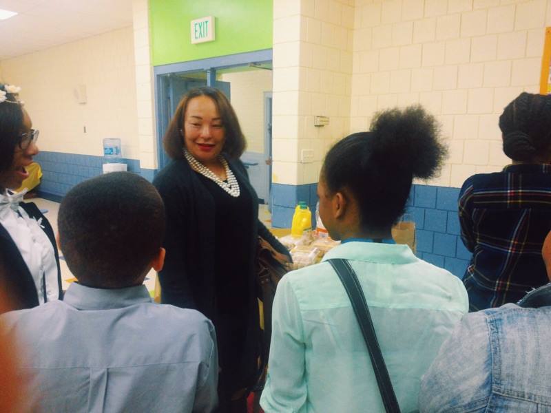 Director Carter with Guilford Elementary Students